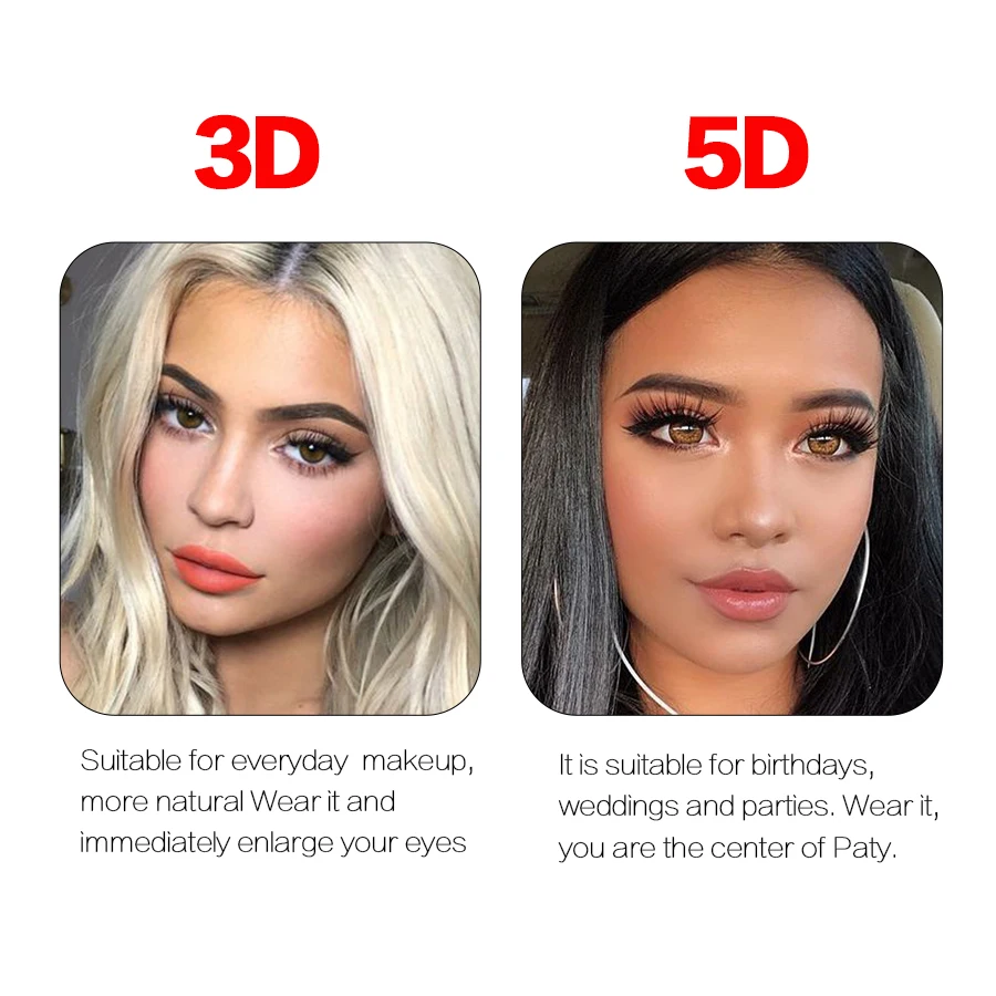 Накладные ресницы Alileader 5D из искусственной норки натуральные длинные ручной