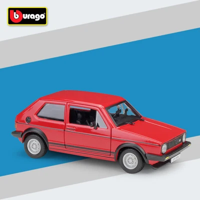 Красный BbURAGO 1:24 1979 Glof GTI MK1 легированная модель металлического гоночного автомобиля игровая модель спортивных автомобилей игрушки для детей подарок Новая коробка - Цвет: Красный