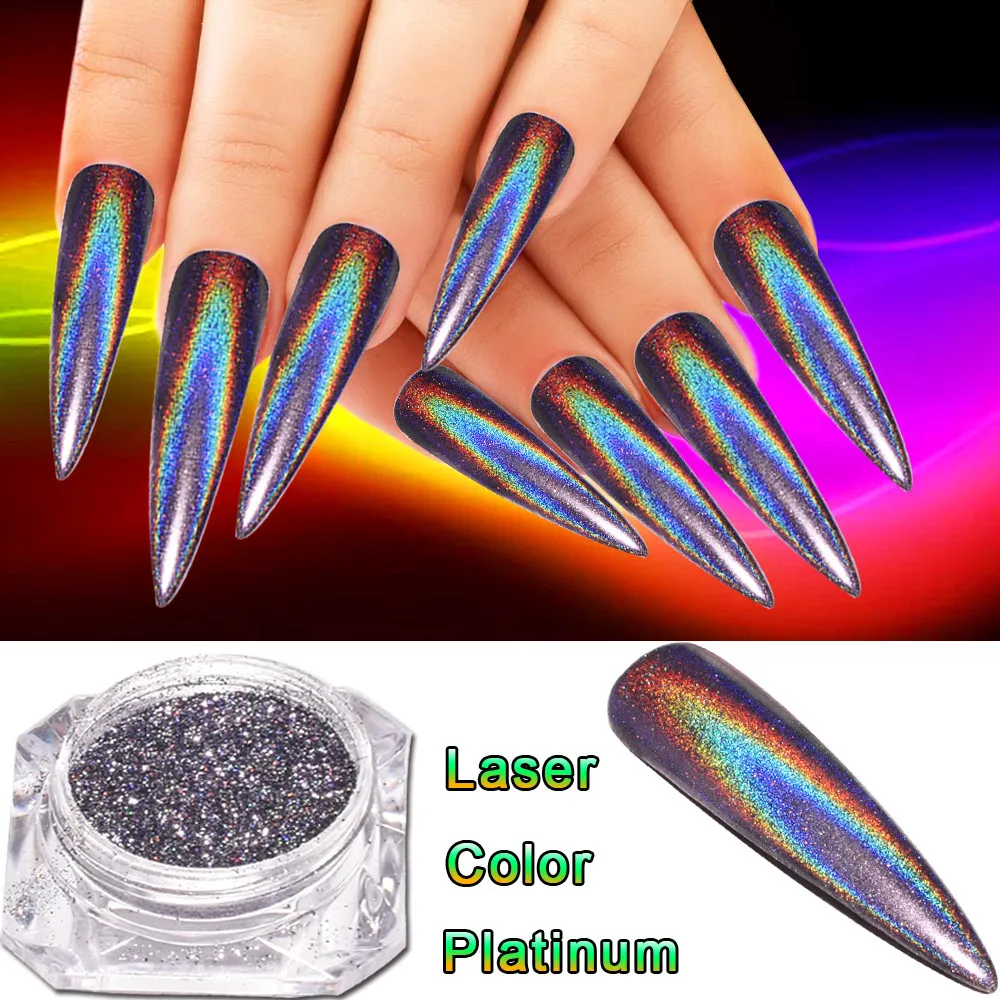 Пикантное зеркало Хамелеон блестящая пудра для ногтей неоновый эффект Аврора