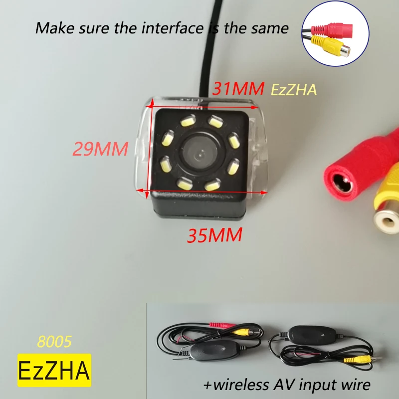 

EzZHA HD Reverse Rear View Camera 4 8 12 led For Toyota Reiz Land Cruiser 120 Prado LC100 LC200 Car Parking Monitor Waterproof