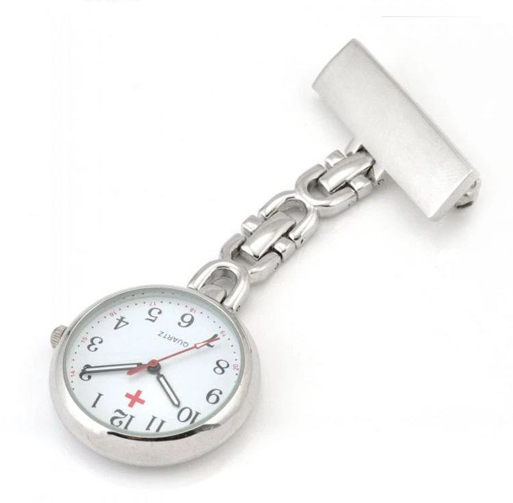 Модные кварцевые карманные часы для медсестер-врачей из нержавеющей стали с