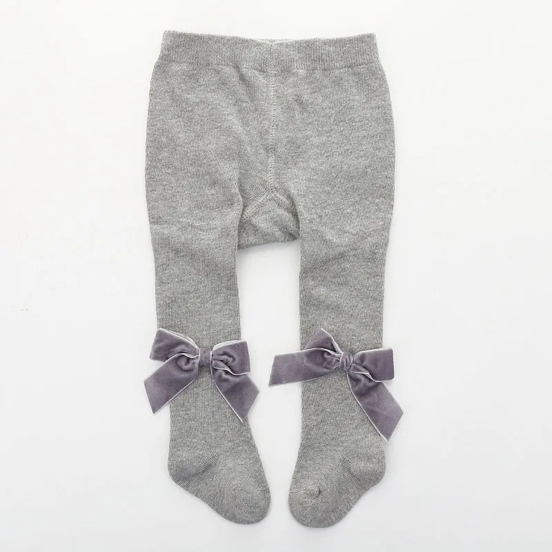 Новинка детские колготки с большим бантом осенне зимние хлопковые для маленьких