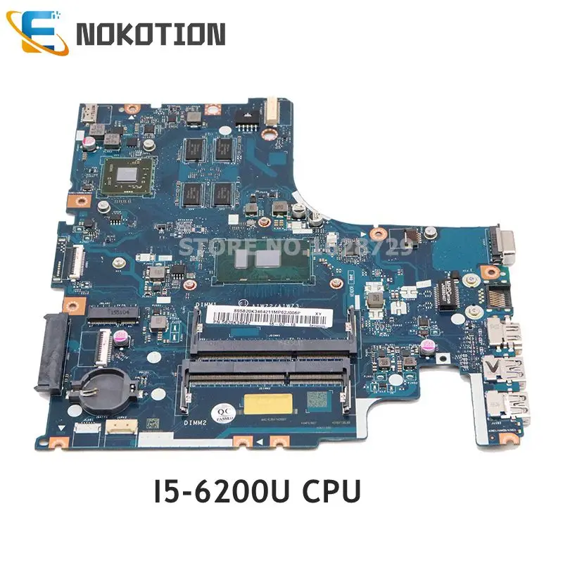 NOKOTION для lenovo 500-15ISK Материнская плата ноутбука I5-6200U Процессор R7 M360 GPU 5B20K34637 AIWZ2 AIWZ3 LA-C851P основная плата