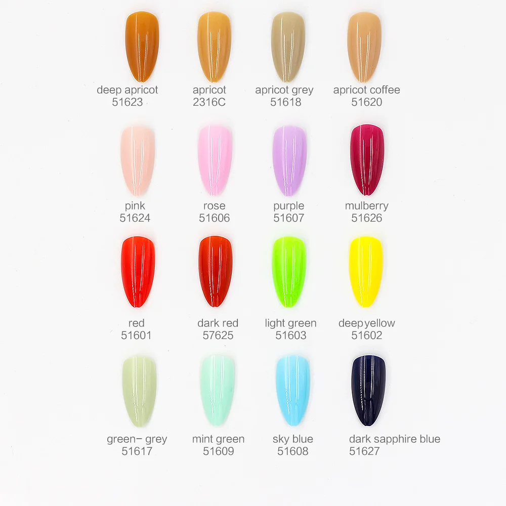 

Cross-border nail art 16 color French fingernails Waterdrop False nails Factory Outlet Nail Art