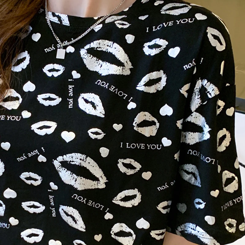

BOBOKATEER Cotton T Shirt Women Clothing Short Sleeve T-shirty Damskie Tops Mujer Oversized Woman Tshirts O-Neck Tee Shirt Femme