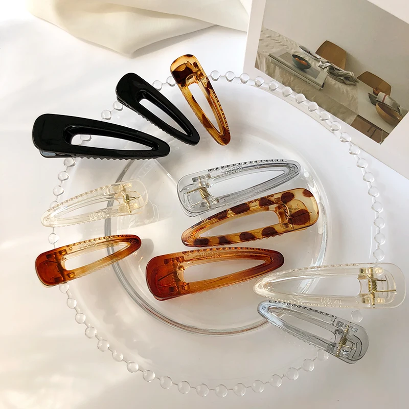 

2021 Fashion Hair Clip Women Girls Elegant Design Resin Barrette 2 pc Per Set Hairpin Hair Pins Head Accessory