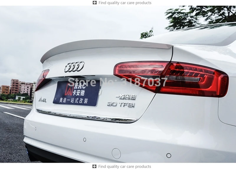 Спойлер для Audi A4 B8 B9 2009 2016 из АБС пластика Неокрашенный искусственный задний