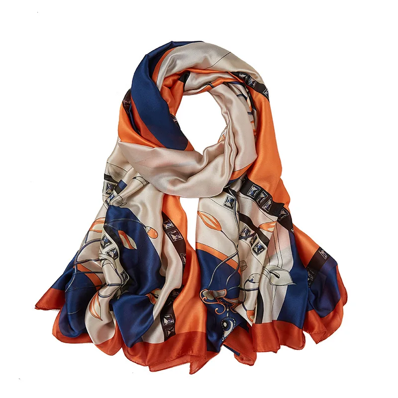 

Silk Scarf Women Shawls Wraps Fashion Small Hair Neck Hijabs Foulard Scarves Female Lady bufanda seda mujer echarpe ete soie