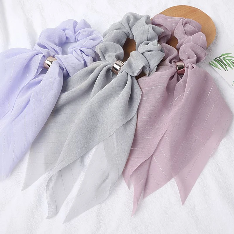 

Ponytail Scrunchie Hair Ties Scarf Elastic Hair Rope For Women Hair Bow Ties Scrunchies Hair Bands Ribbon Hairbands