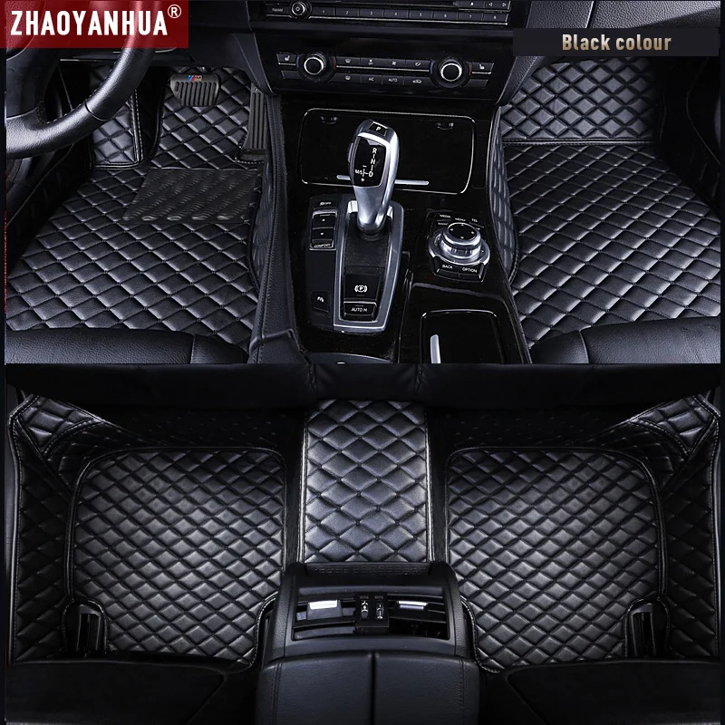 Black Автомобильный коврик для peugeot 308SW 408 508 607 2008 3008 4008 RCZ Водонепроницаемый автомобильные аксессуары кожаный коврик ковер лайнер - Название цвета: Black
