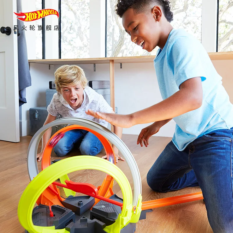 Оригинальный Автомобильный трек Hot Wheels Roto Revolution аварийный конкурс игровой набор