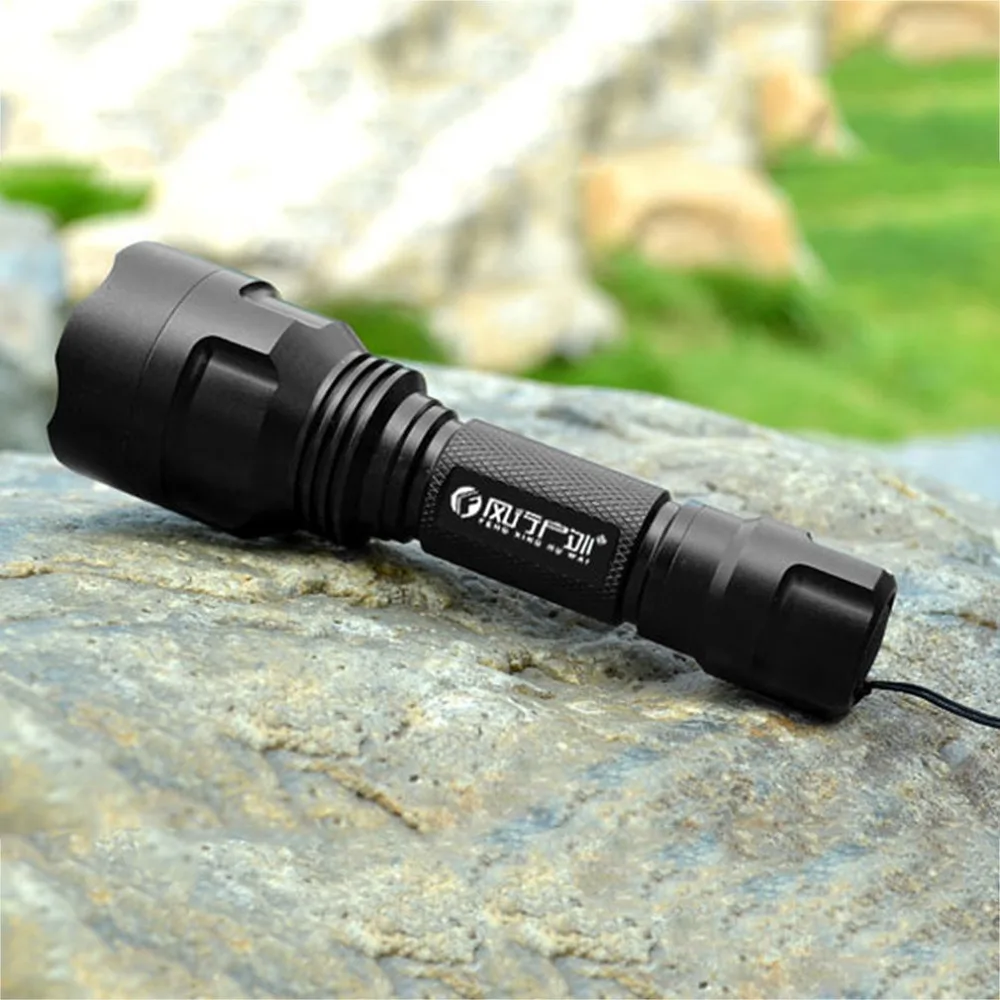 C8 L2 LED Flashlight Aluminum Waterproof Zoomable Torch Light 5 Modes Super Bright Rechargeable Tactical Lamp For Outdoor | Лампы и