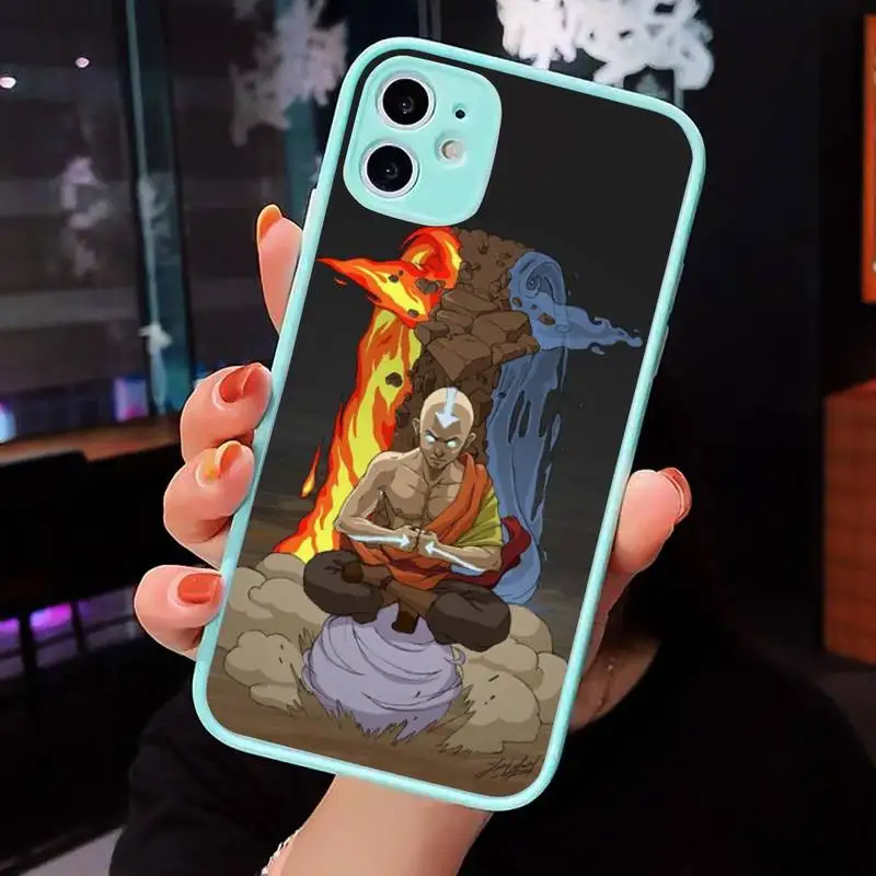 

Avatar The Last Airbender Phone Case Matte transparent For blue iPhone 12 Mini 11 Pro XR XS Max 7 8 Plus X Back Cover