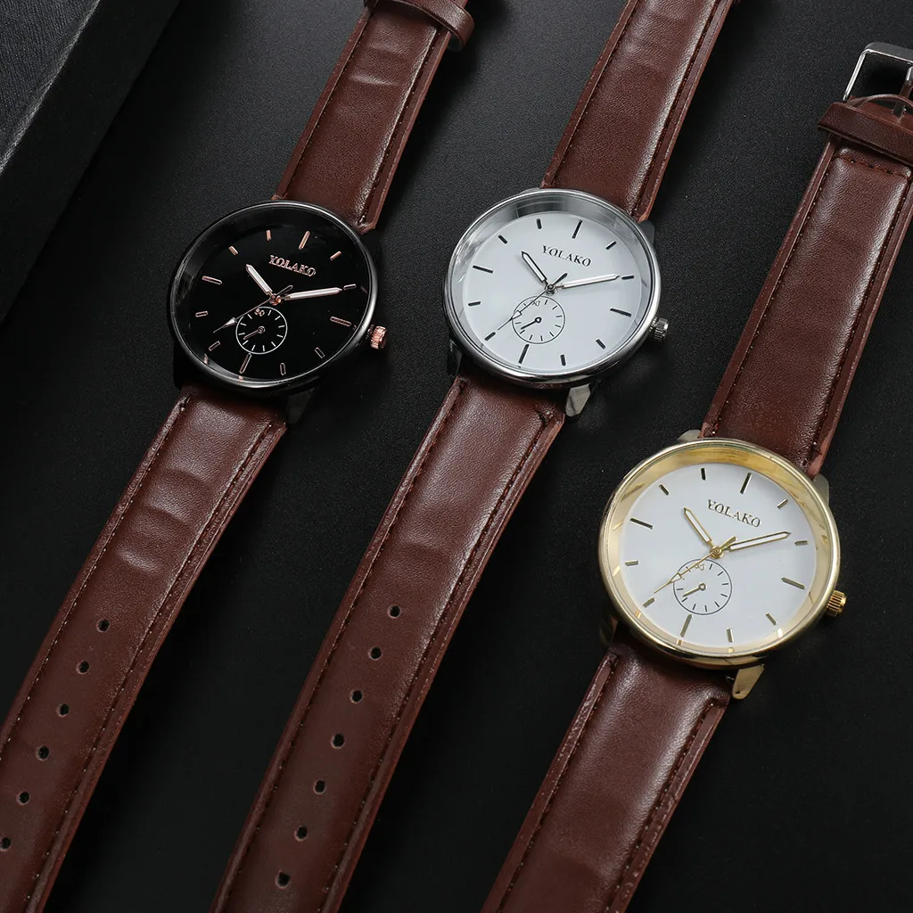 

Business watch Luxury Fashion Mens Minimalist Watches Ultra Thin Leather Belt Band Watch Men Business Casual Analog Quartz clock