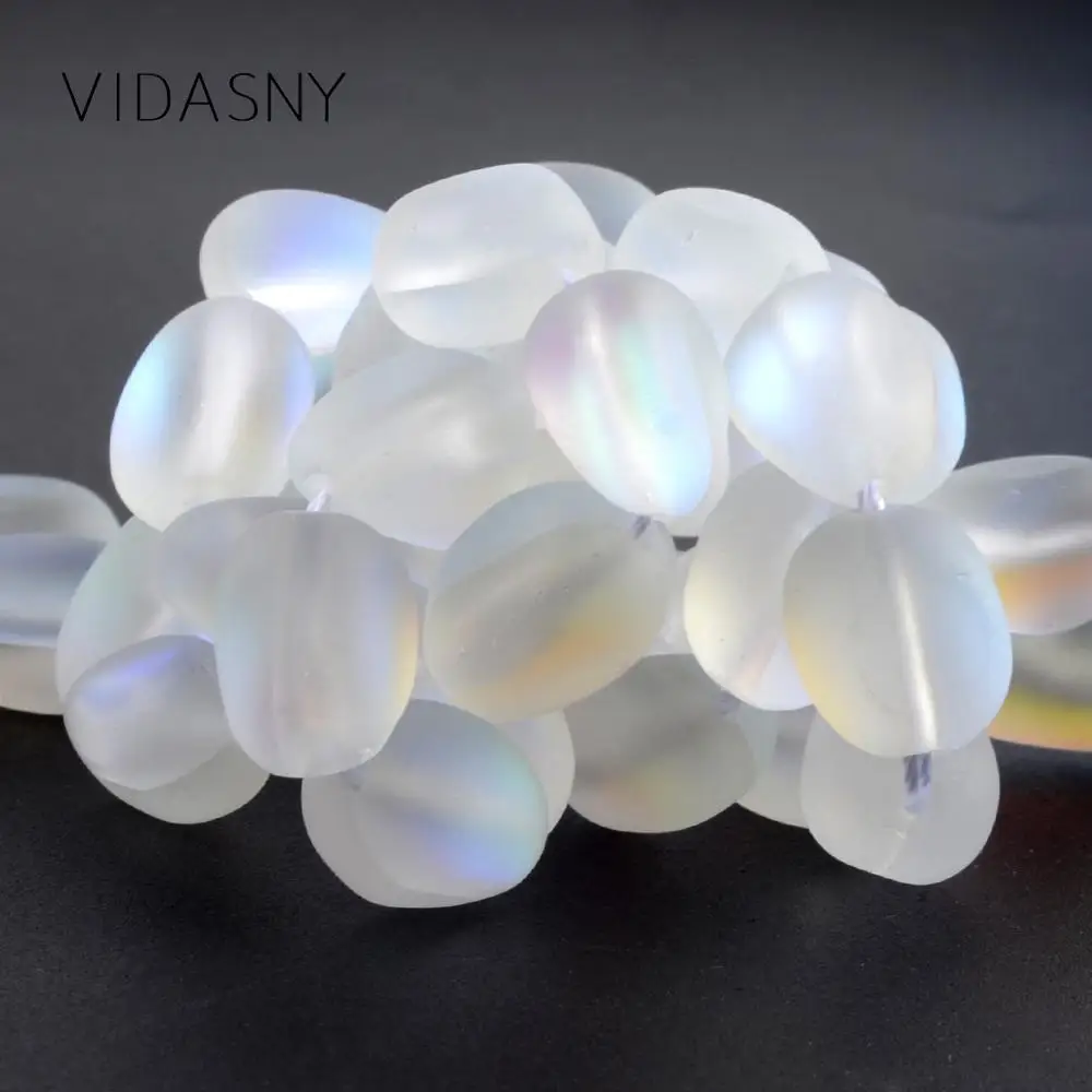 Бусины из матового белого австрийского хрусталя 9 х13 мм | Украшения и аксессуары