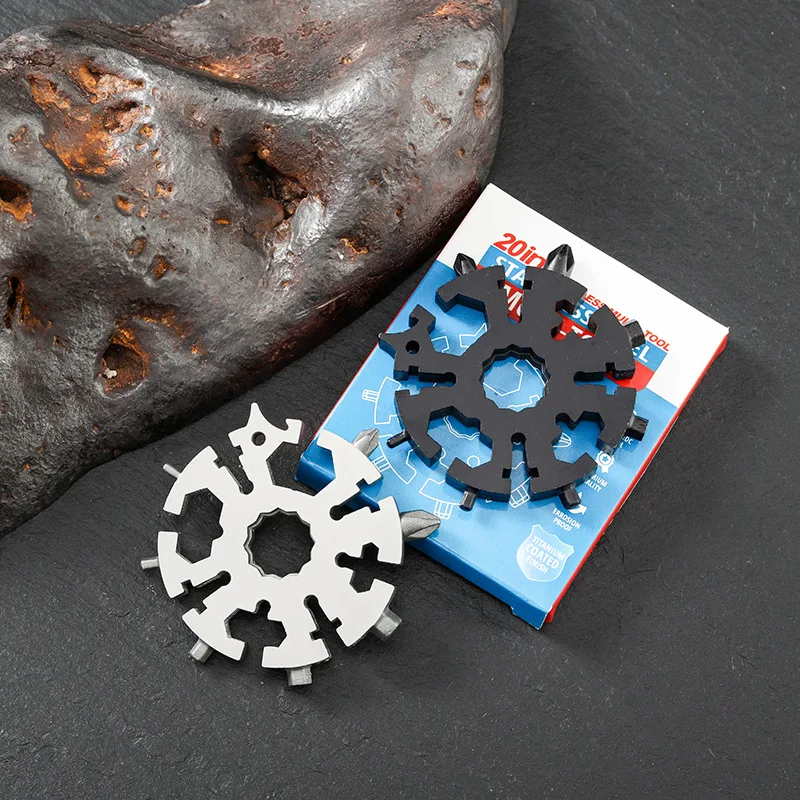 

Multi-function tool card 20 in 1 snow wrench tool set EDC screwdriver outdoor portable tool home wrench field mini