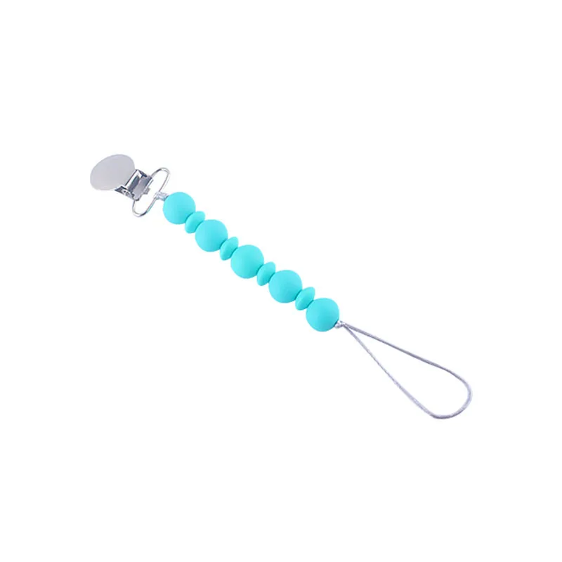 

Handmade Silicone Baby Pacifier Chain Beaded Pacifier Clip DIY Dummy Clip Nipple Holder Soother Teething Chew Toys Baby Product