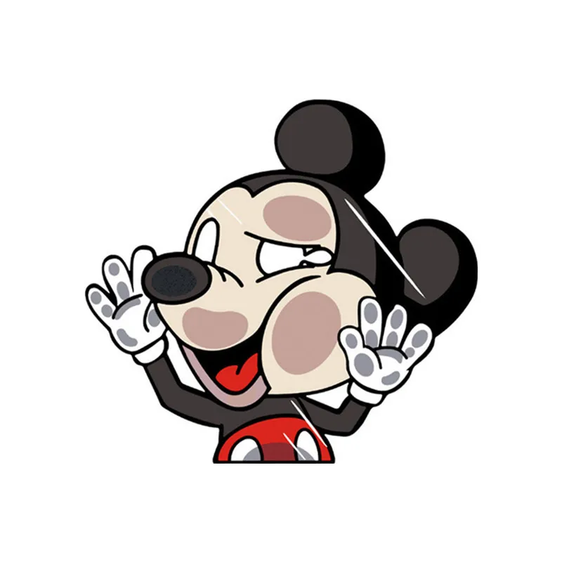 Детские любимые аниме изображения Забавный Микки коллиде автомобиль стекло