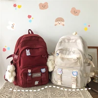schoolbag korean japanese harajuku simple high capacity junior high school students backpack 2022 new schoolbag