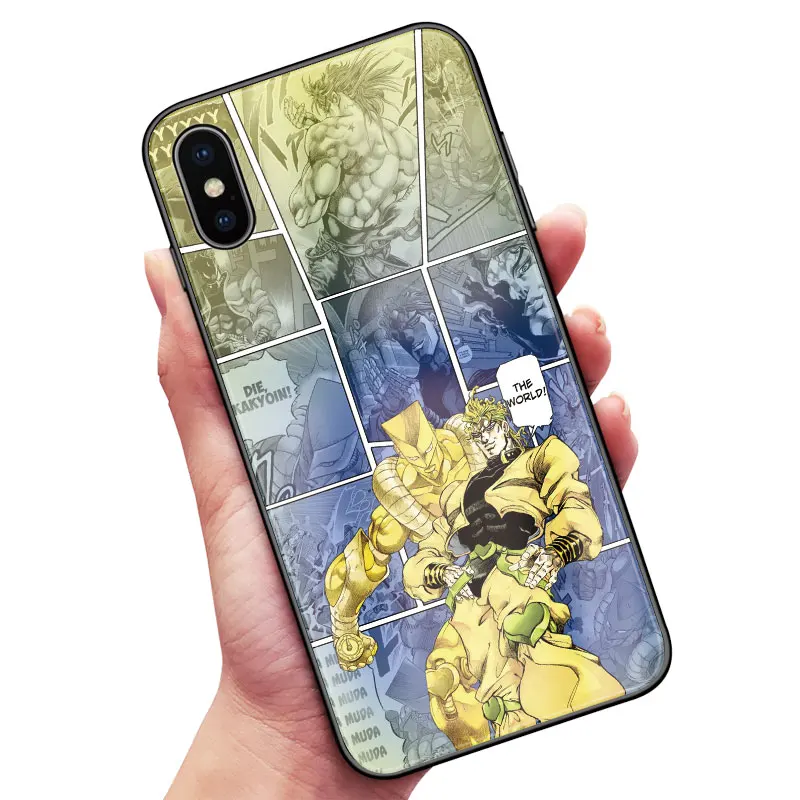 Необычные приключения Джоджо аниме Coque чехол из закаленного стекла для телефона чехол для iPhone6s 7 8 Plus X XR XS 11 PRO MAX - Цвет: Jojo 26
