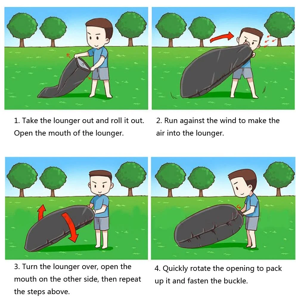 

Inflatable Lounger Air Sofa Hammock Waterproof Anti-Air Leak Couch for Backyard Beach Travel Camping Picnics Music Festivals