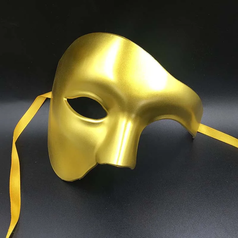 

Half Face Men's Masquerade Mask Costume Party Performance Mask Jazz Annual Party Props Halloween Carnival