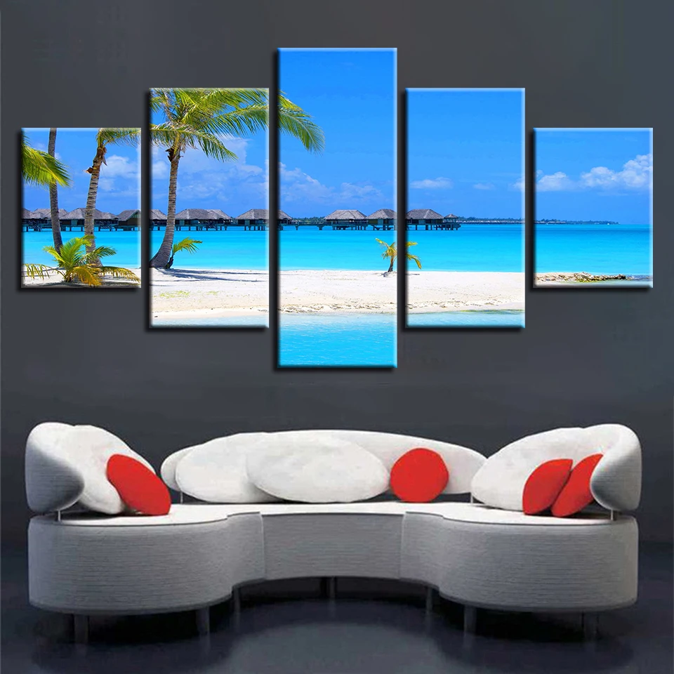 

View Seaside Painting Full Round Drill DIY Diamond 5D Embroidery Cross Stitch Picture Mosaic Wall Art Home Decor Handmade Gift