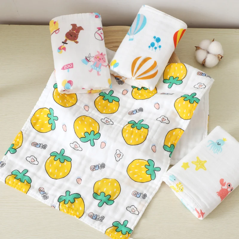 

Baby Big Towel Cotton 6 layers Gauze Kids Newborn Swaddle Bathing Wash Towel Children Baby Towel Infant Soft Bath Towel 34*75cm