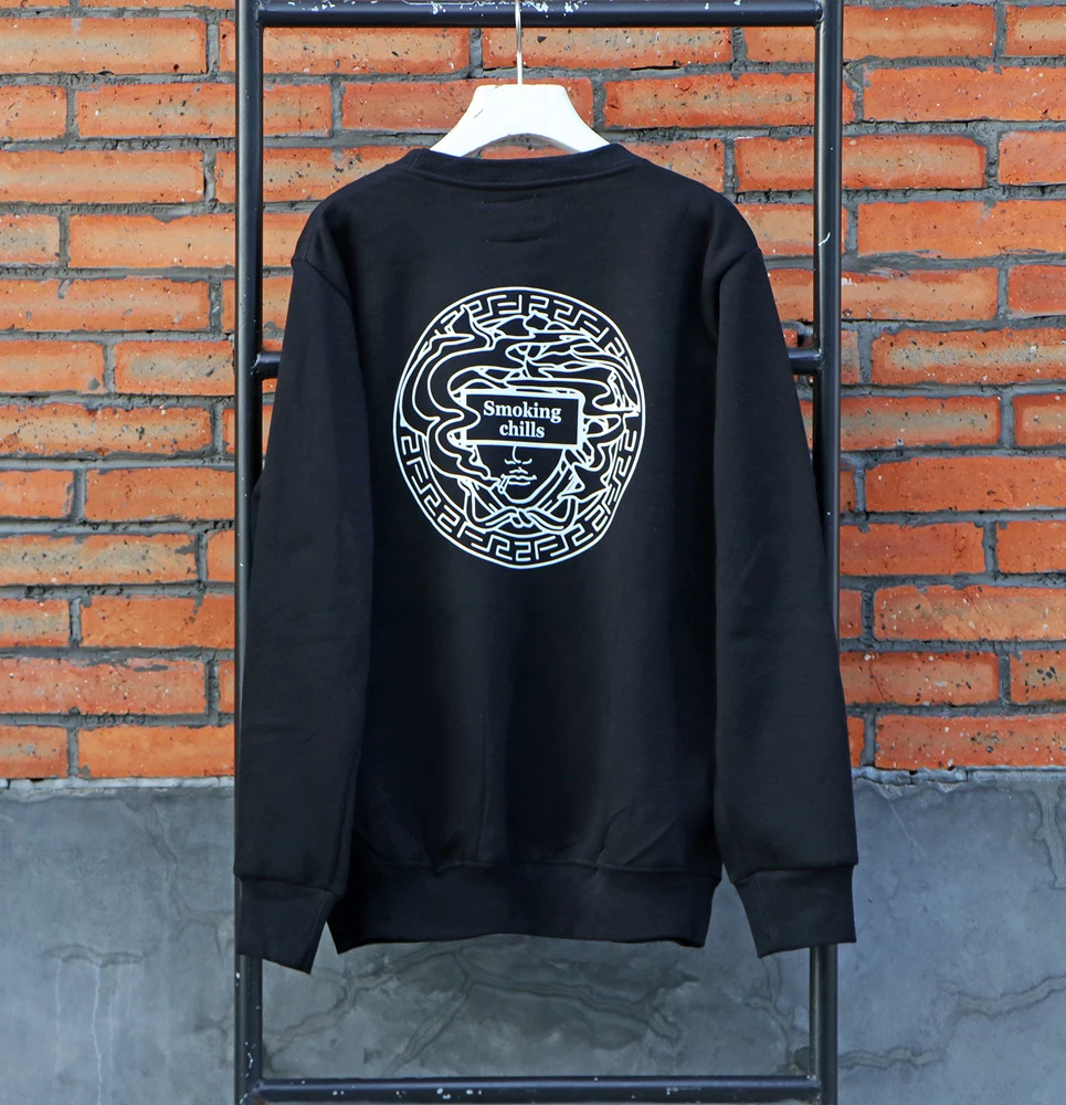 

Повседневная флисовая толстовка с вышивкой и круглым вырезом для мужчин и женщин