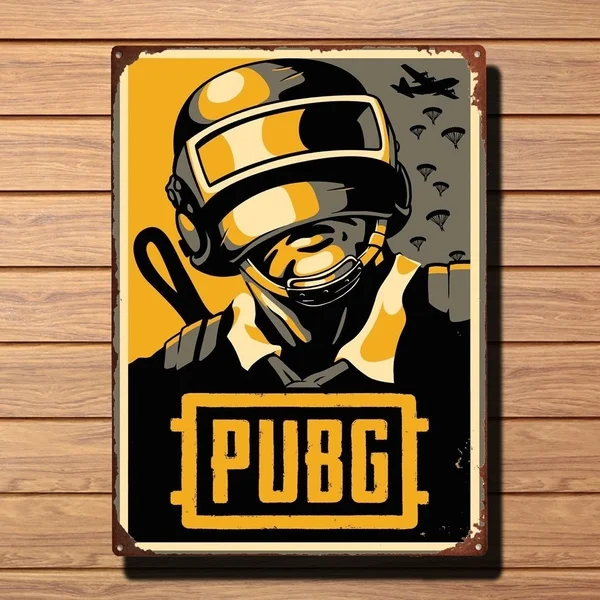 

Постер PUBG Hope, винтажный металлический жестяной ретро-знак, Оловянная пластина, Настенный декор