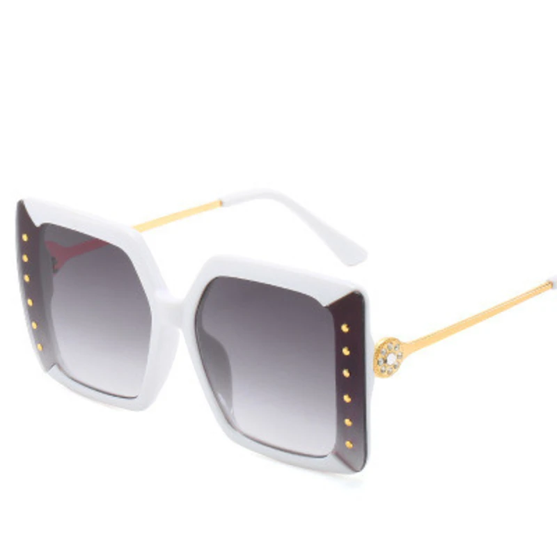 Nauq модные негабаритные солнцезащитные очки для женщин большая оправа винтажные