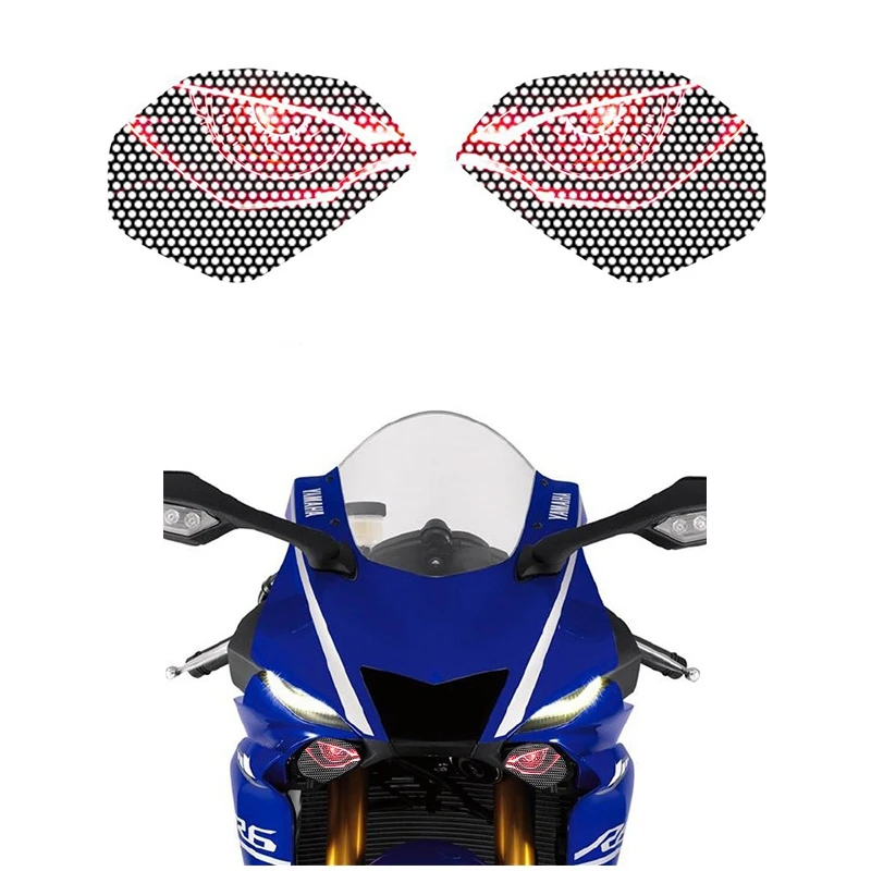 Наклейка для защиты фар мотоцикла наклейки глаз подходит Yamaha YZF R1 2015 2018|Наклейки