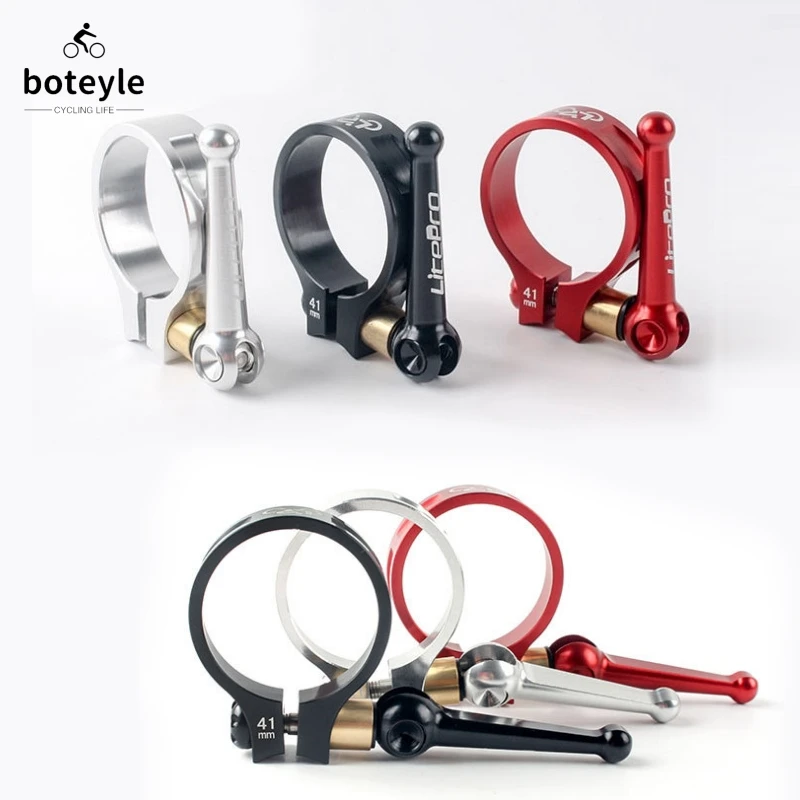 

Folding bike quick release saddle clamp cycling seat tube seat posts alloy clamp 41mm seat clamp for 33.9mm seat tube