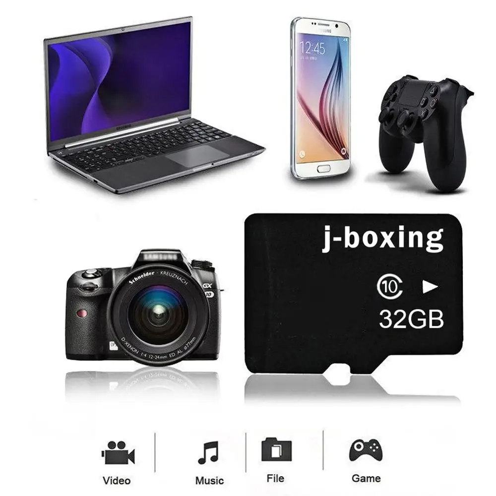 Черная 32 Гб TF карта Card 80MB памяти/s C10 Full HD видео V10 A1 FAT32 высокоскоростная флеш для