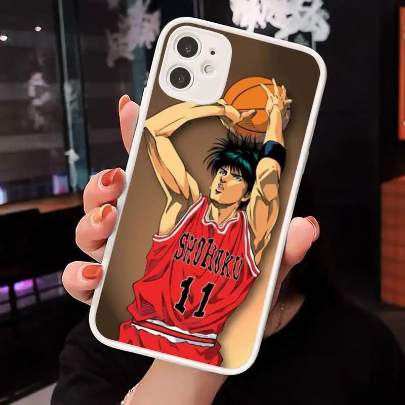 

Slam Dunk Anime Phone Case Matte Transparent for iPhone 7 8 11 12 s mini pro X XS XR MAX Plus cover funda