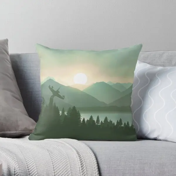 

Forest Moon Printing Throw Pillow Cover Sofa Wedding Decorative Case Soft Fashion Waist Anime Bedroom Car Pillows not include