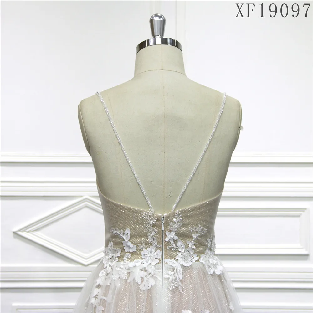 Прекрасное свадебное платье трапециевидной формы для невесты XF19097 | Свадьбы и