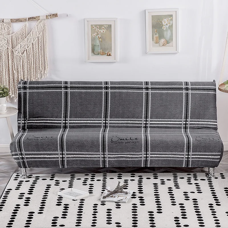 Universal Size Sofa Bed Cover Armless Elastic Couch Covers Folding Seat Slipcover Washable Stretch Covers Cheap Home Hotel
