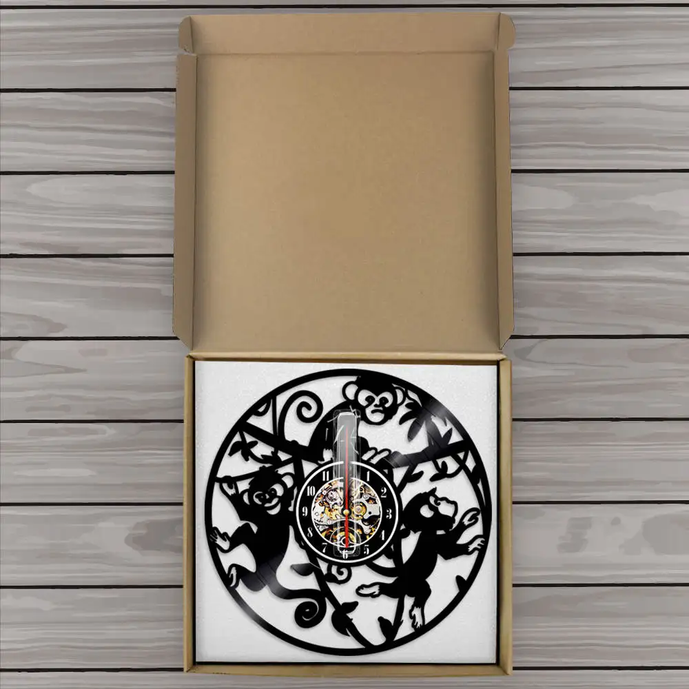 Зоопарк детские обезьяны подвесная ветка настенное искусство джунгли сафари