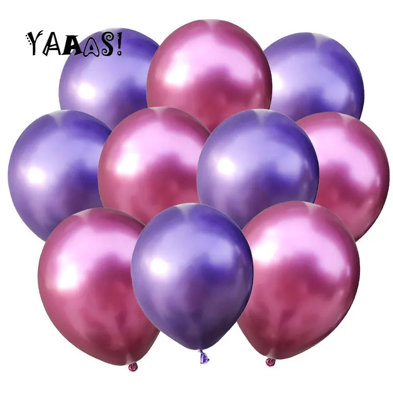 

10pcs 12 Inch Metallic Latex Balloons Birthday Party Decorations Adult Wedding Decorations Helium Globos Baby Shower Ballon