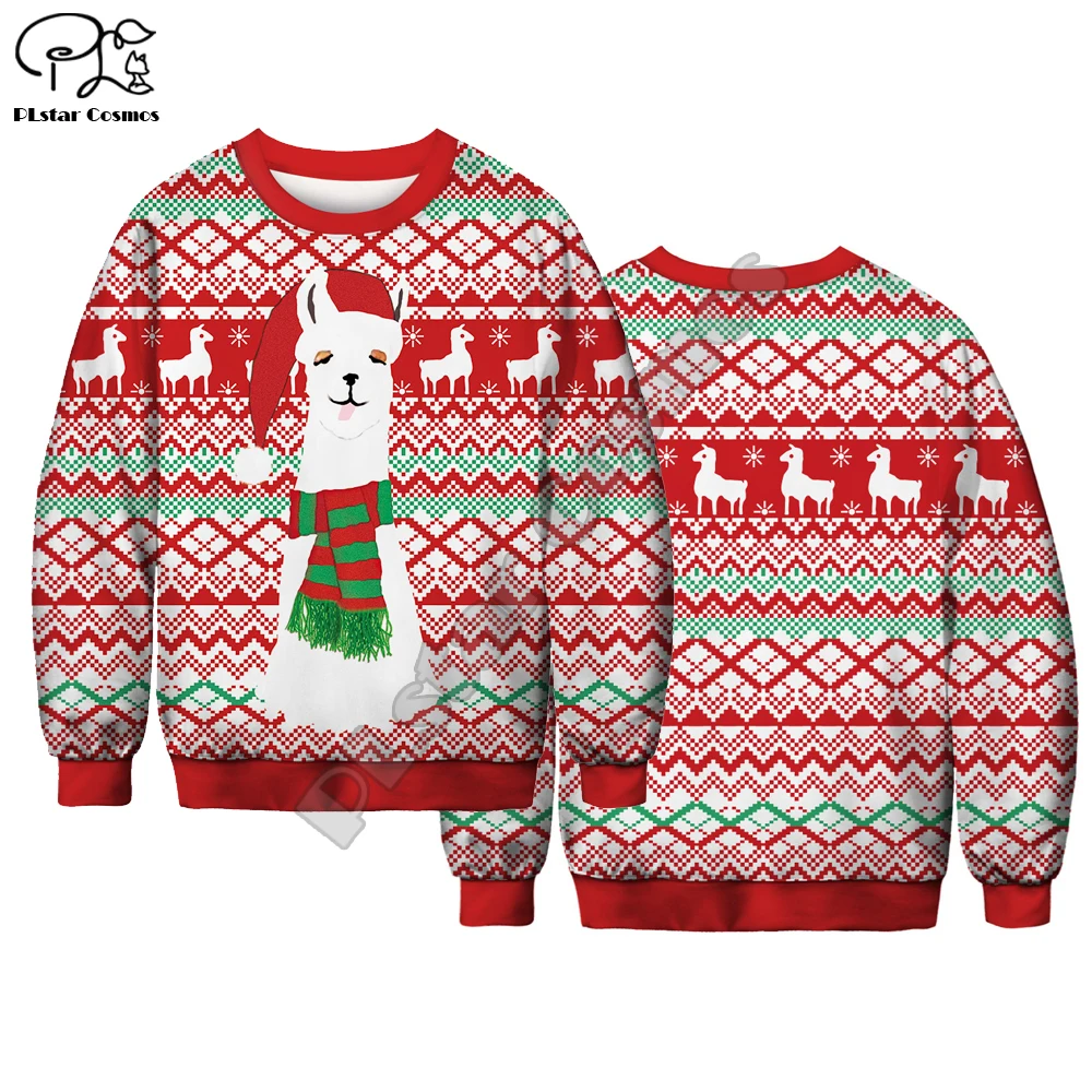 

Newest Christmas Sweater family suit Santa Claus 3D Print Loose Sweater Men Women Sweatshirt Christmas Novelty Autumn Tops 009