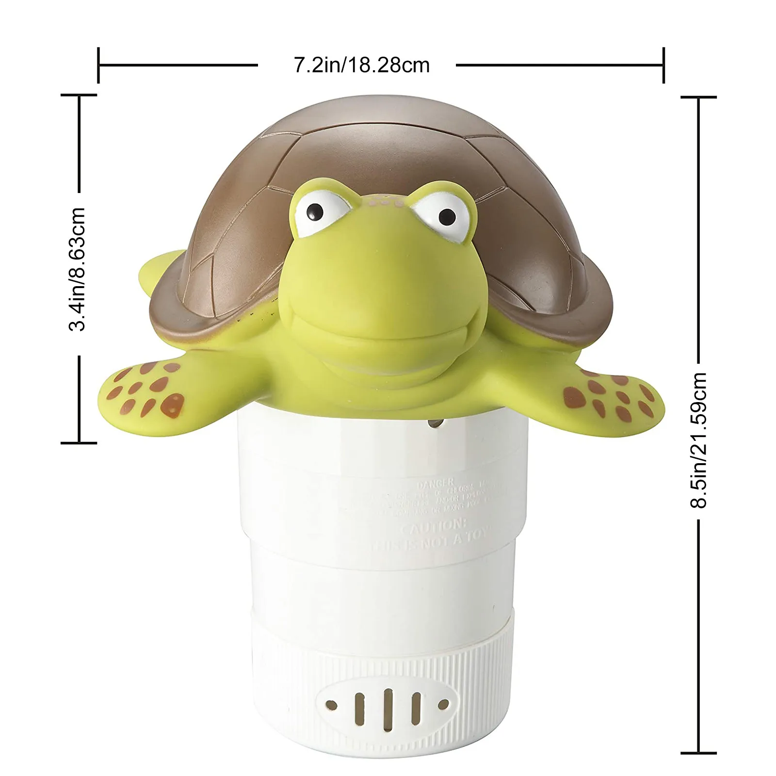 

Swimming pool cleaning tablets, disinfection tablets, chlorine tablets dispenser, turtle-shaped floater for swimming pools