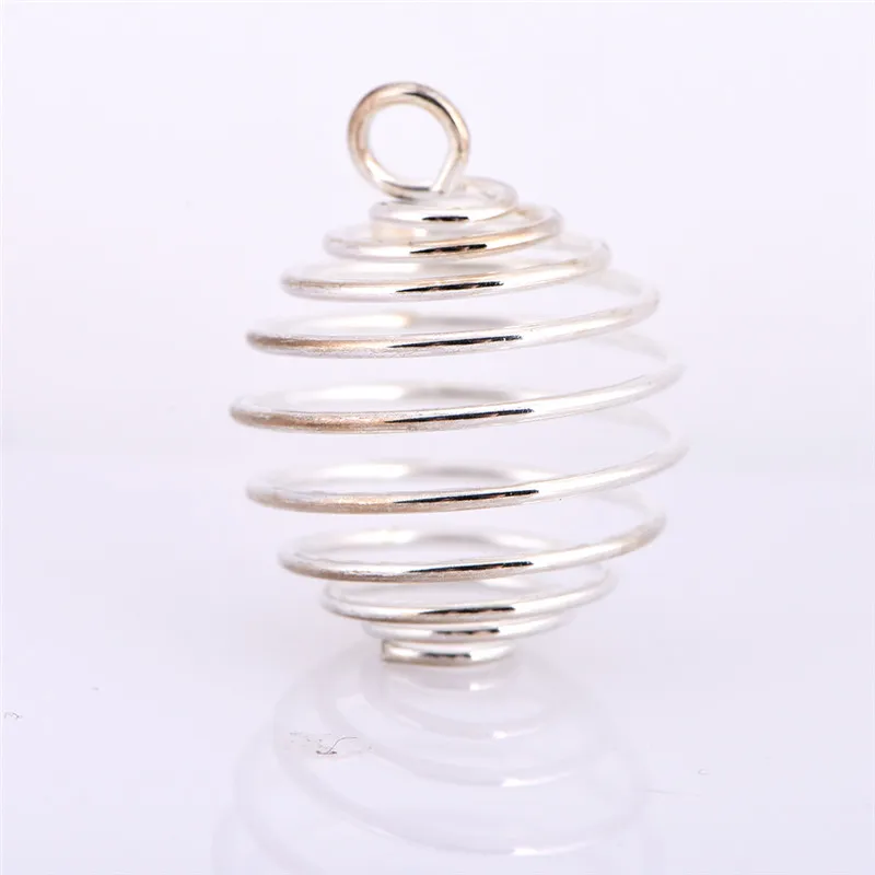

30PCS/Set Spiral Bead Cages Pendants Silver Plated Craft Jewelry Making DIY Gift Jewelry accessories pendant fashion accessories