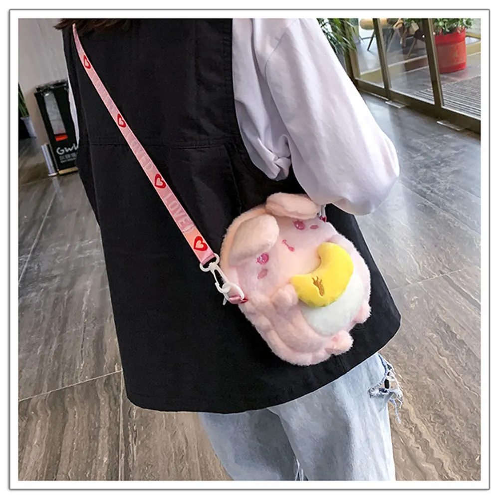 20-30 см белая и розовая плюшевая игрушка Bolso niuna девочка сумка Детский рюкзак мягкие игрушки Кролик плюшевые рюкзаки милая игрушка для детей