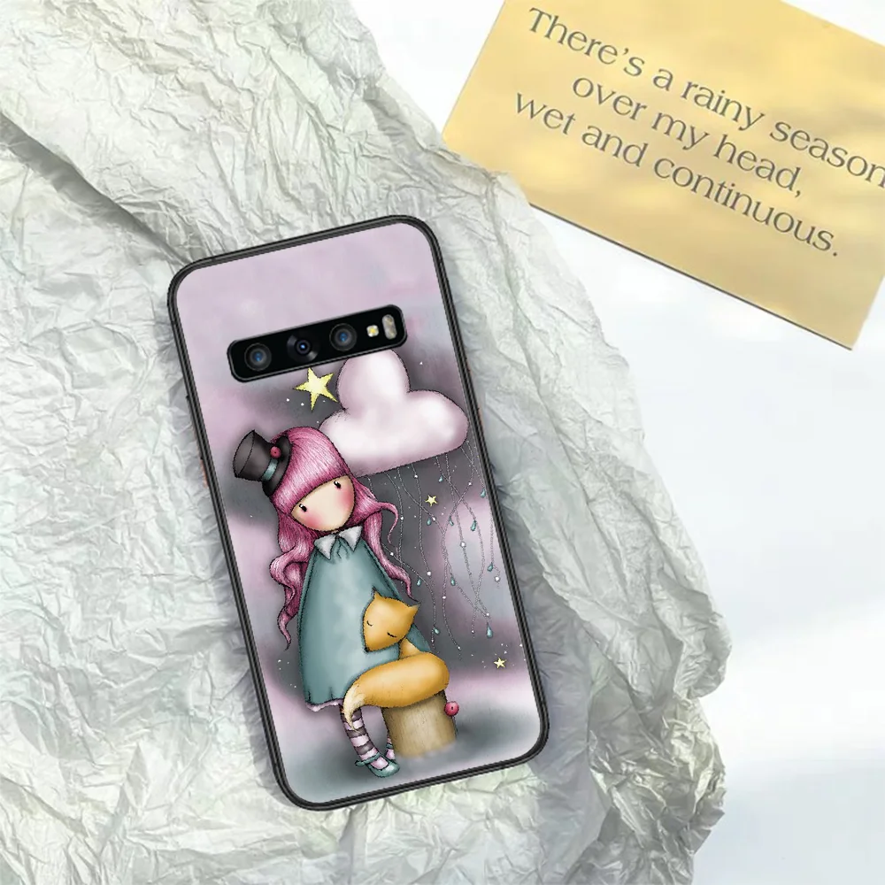 

Santoro Cartoon Girl Gorjuss Phone Case for Samsung Galaxy Note S 6 7 8 9 10 E 20 Ultra Edge Plus black Coque Tpu Funda Trend