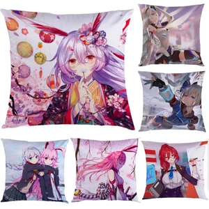 45x45 см наволочка для подушки Honkai Impact 3, обнимающая наволочка, наволочка для подушки в стиле аниме игры, подушка для школьницы, подарки для парня