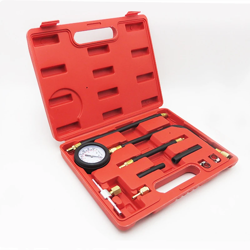 Тестер давления топливного насоса ТУ-113 с цилиндрическим манометром для бензина.