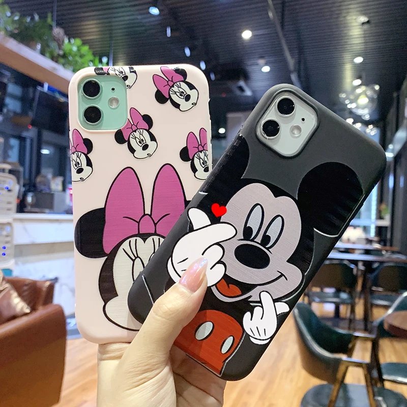 Чехол для телефона с мультяшной мышкой iPhone 11 Pro XR X Xs Max 8 7 6 Plus 6S 5S SE Samsung S20 S10 S9