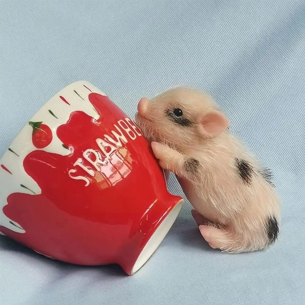 

2021 Full Body Silicone Piglet Cute Lifelike Piglets Reborn Piglet Toys Photography Props Kids A0a5