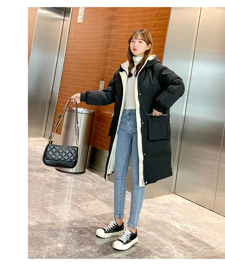 Женская модная брендовая парка Timis Li зимняя длинная куртка простая дизайнерская